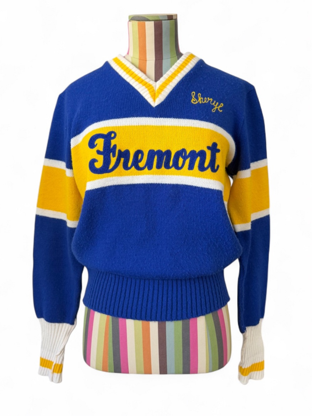 Vintage Allion Knitting Mills Varsity Cheerleader Fremont Sheryl Sweater